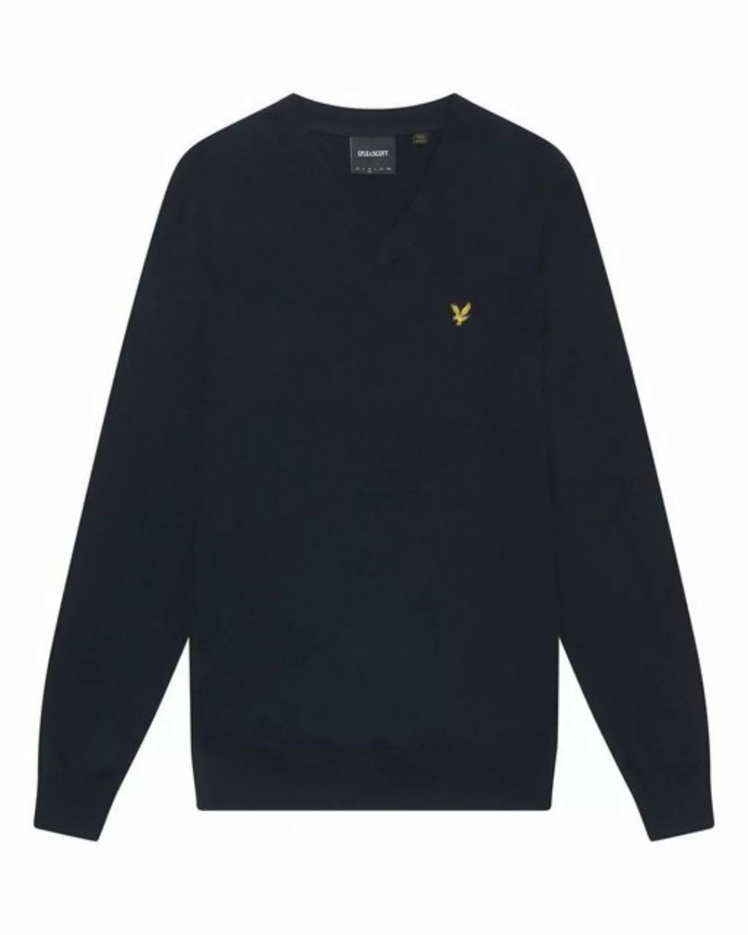 Lyle & Scott V-Ausschnitt-Pullover V-Ausschnitt, Gerippte Bündchen günstig online kaufen