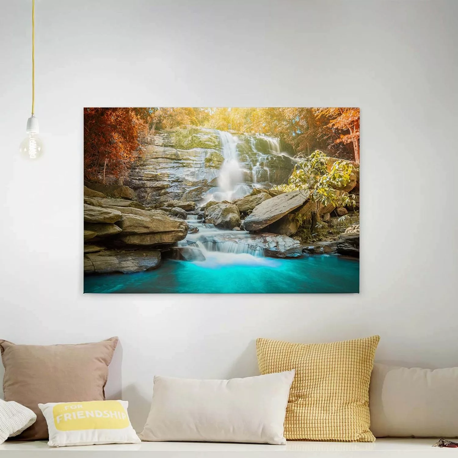 A.S. Création Leinwandbild "Waterfall", Natur, (1 St.), Wasserfall Bild Kei günstig online kaufen