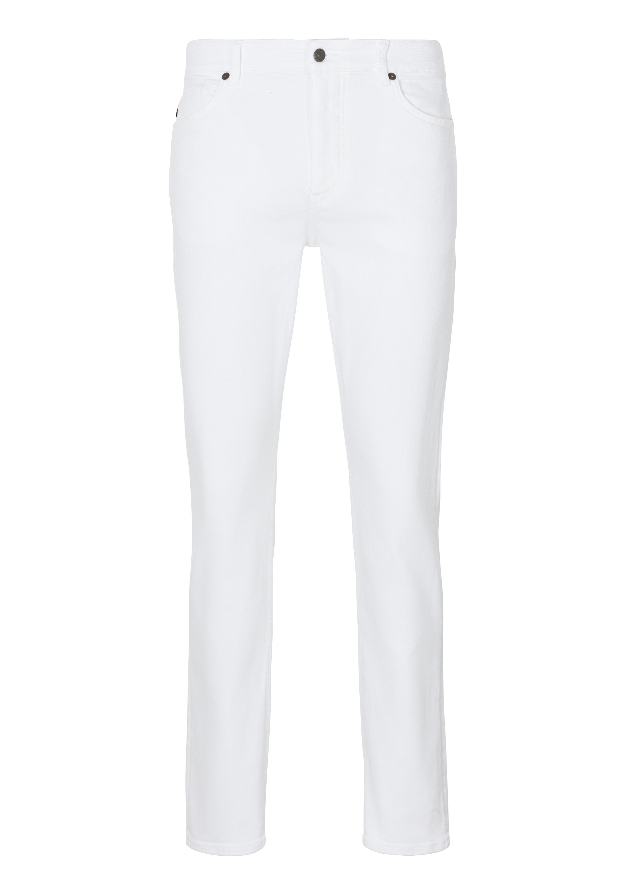 BOSS ORANGE 5-Pocket-Jeans "Delaware", in weißer Optik mit Lederbadge günstig online kaufen