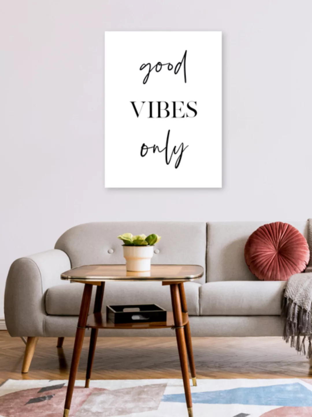 Poster / Leinwandbild - Good Vibes Only No2 günstig online kaufen