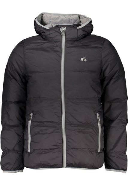 La Martina Outdoorjacke Herrenjacke Schwarz: Leichte Kapuzenjacke mit Stick günstig online kaufen