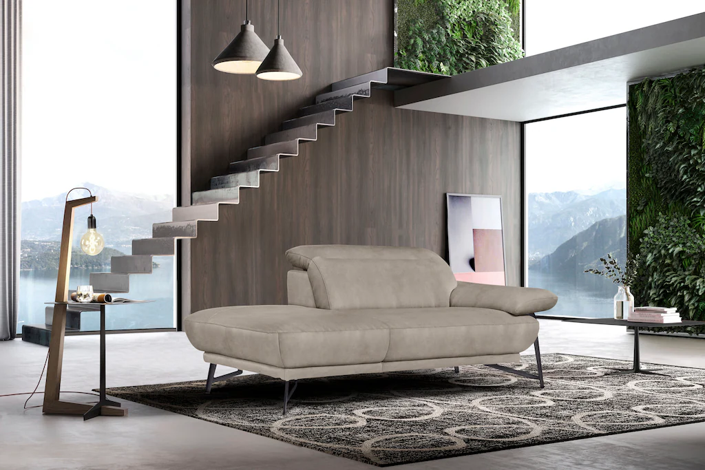 Egoitaliano Ottomane "Anais, Designsofa mit hohem Sitzkomfort, Designfuß", günstig online kaufen