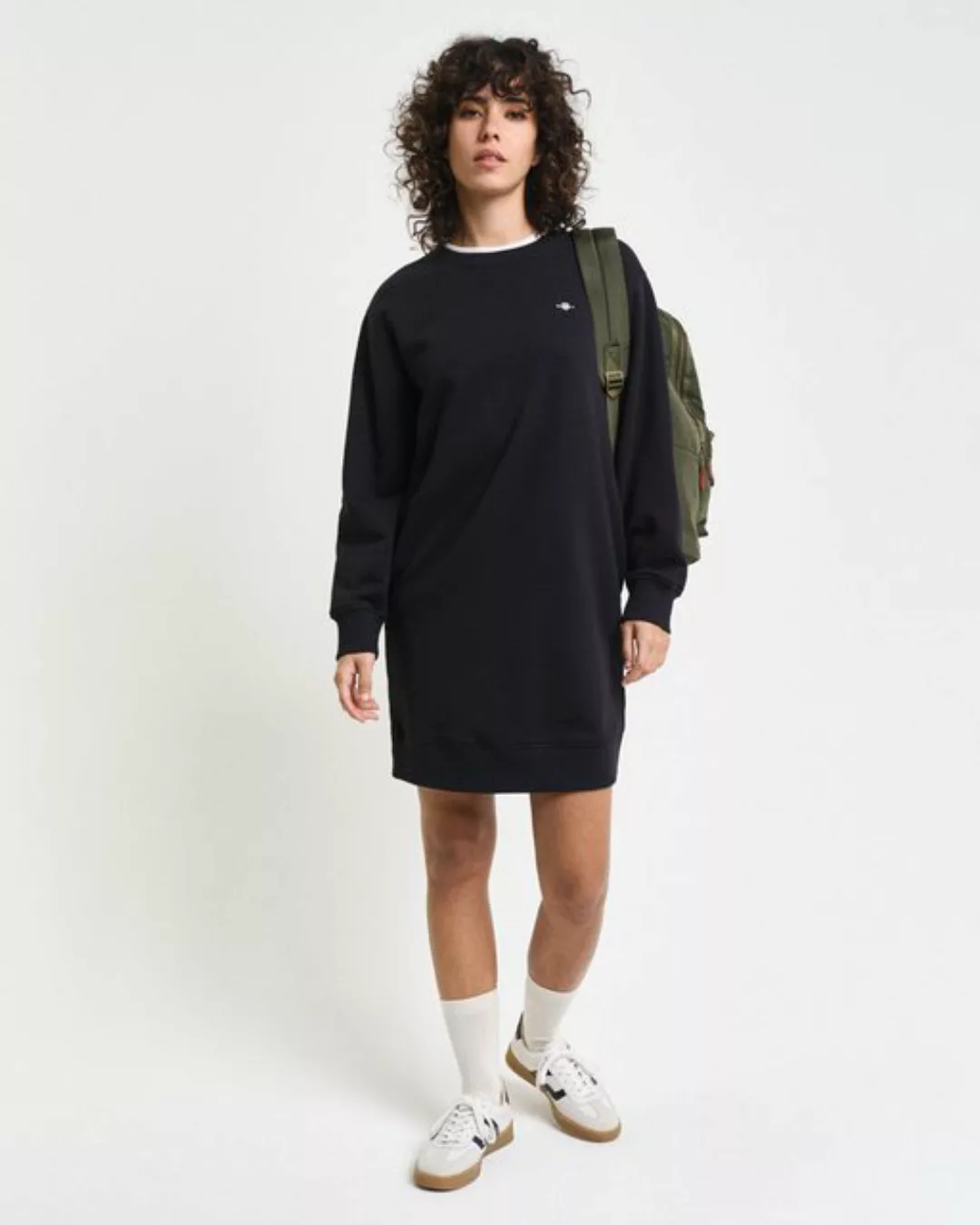 Gant Sweatkleid SHIELD C-NECK SWEAT DRESS Shield Sweatkleid mit Rundhalsaus günstig online kaufen