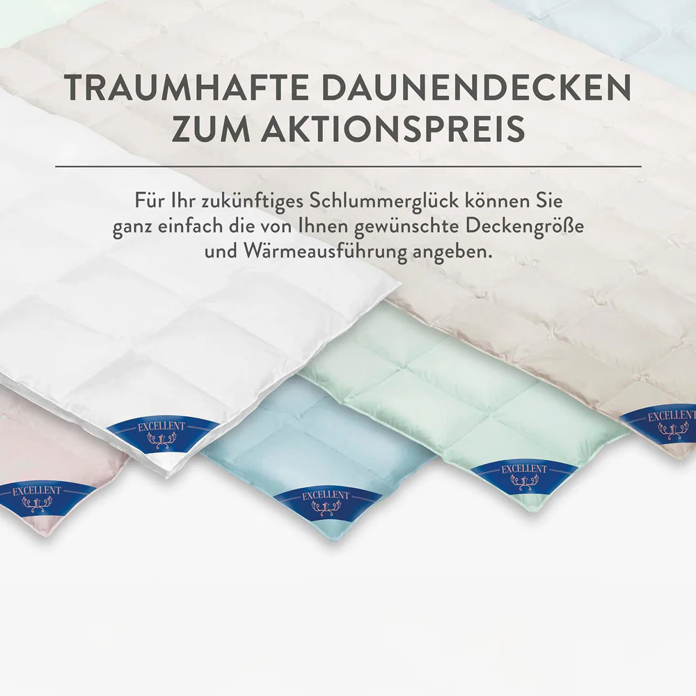 Excellent Daunenbettdecke »Überraschungsbox«, polarwarm, Füllung 90% Daunen günstig online kaufen