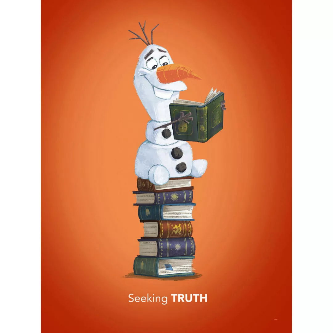 Komar Wandbild Frozen Olaf Reading Disney B/L: ca. 30x40 cm günstig online kaufen