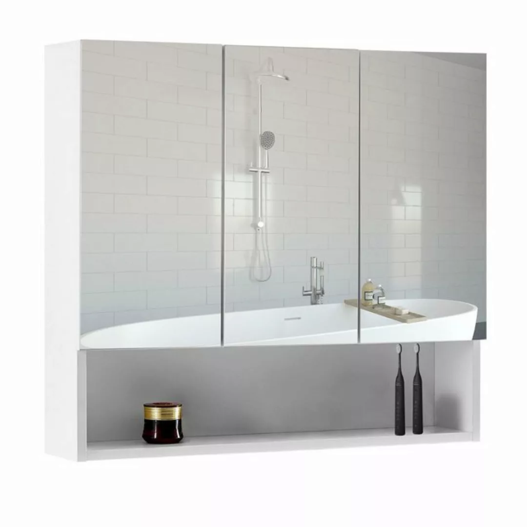 CLIPOP Badezimmerspiegelschrank Spiegelschrank (1er Set) Badschrank mit 3 S günstig online kaufen