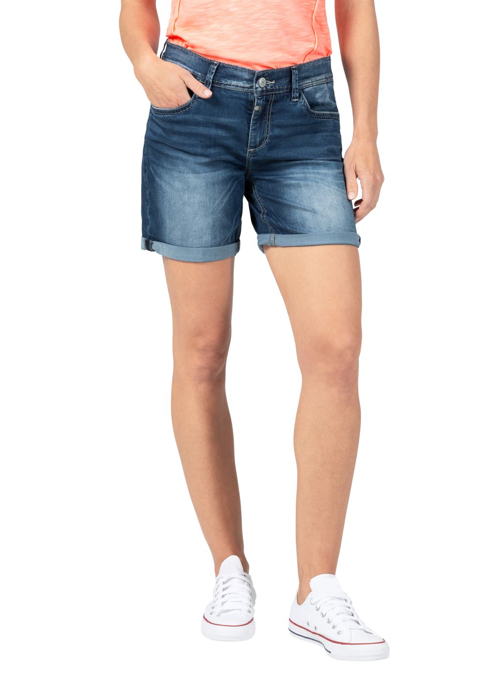 TIMEZONE Damen Jeans Short ALEXATZ - Mid Waist - Regular Fit Blau günstig online kaufen