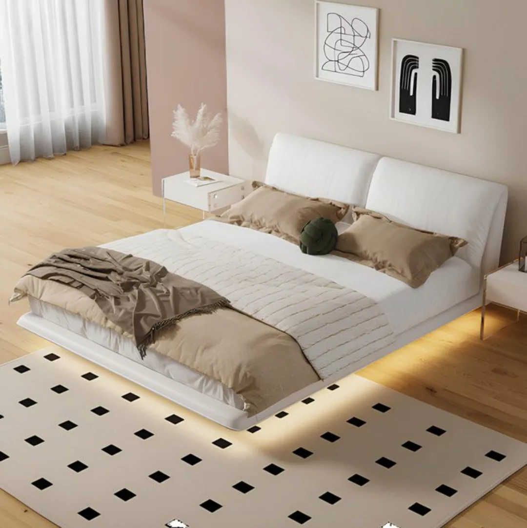 Xlmoebel Bett Luxuriöse Doppelbetten aus Holz mit Designer-Textilbezügen fü günstig online kaufen