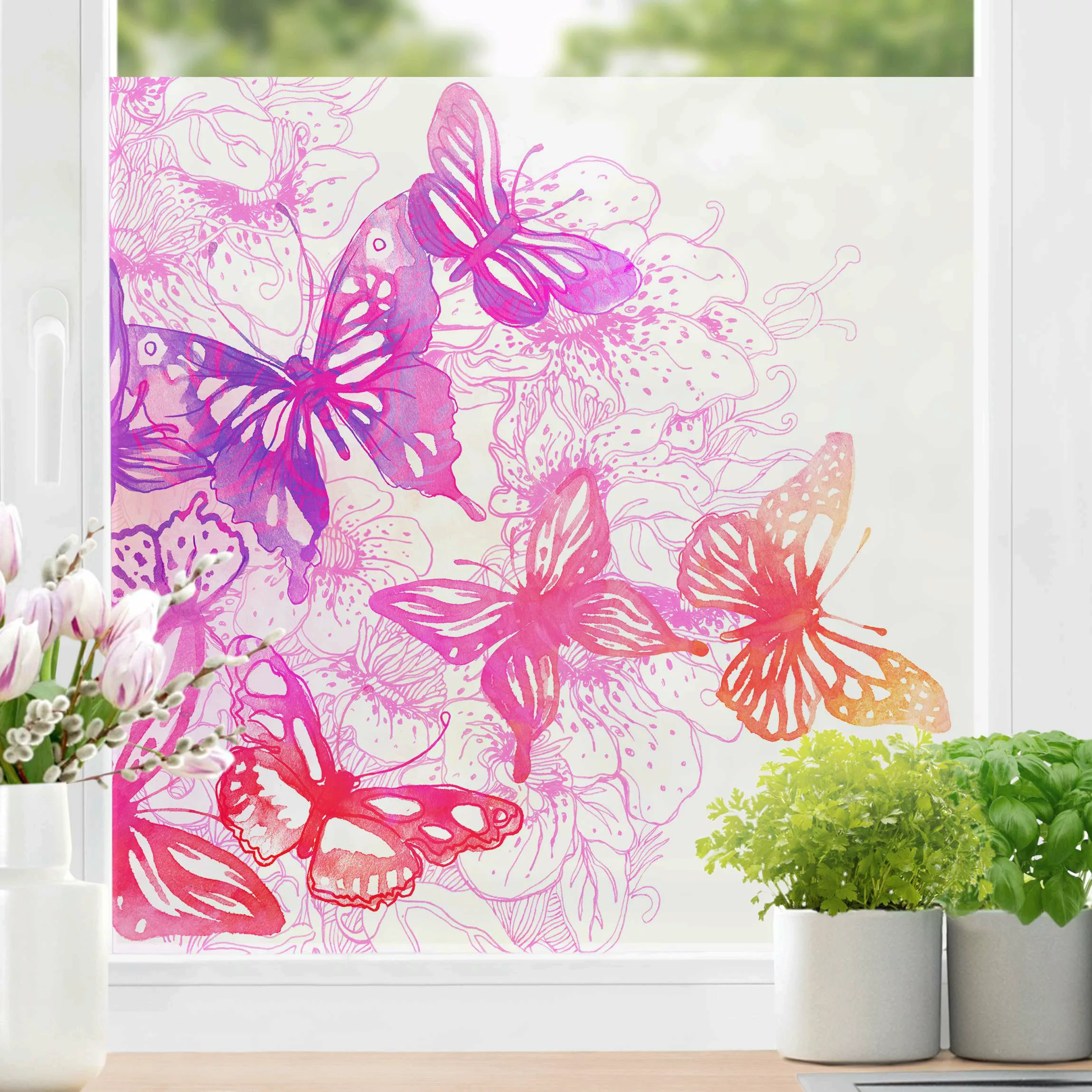 Fensterfolie Schmetterlingstraum günstig online kaufen