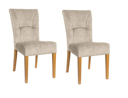 Home affaire 4-Fußstuhl "Henry", (Set), 2 St., Samtvelours, Sitz und Rücken günstig online kaufen