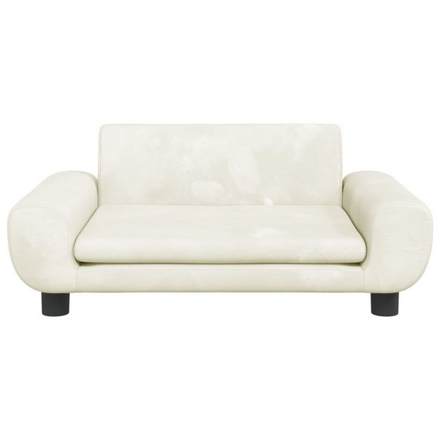 vidaXL Kindersofa Kindersofa Creme 70x45x33 cm Samt Kindercouch Kindermöbel günstig online kaufen