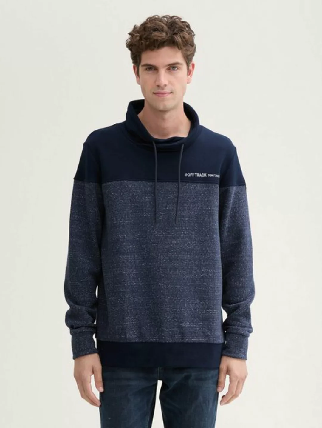 TOM TAILOR Sweatshirt Sweatshirt mit Stehkragen mit Logo Badge günstig online kaufen