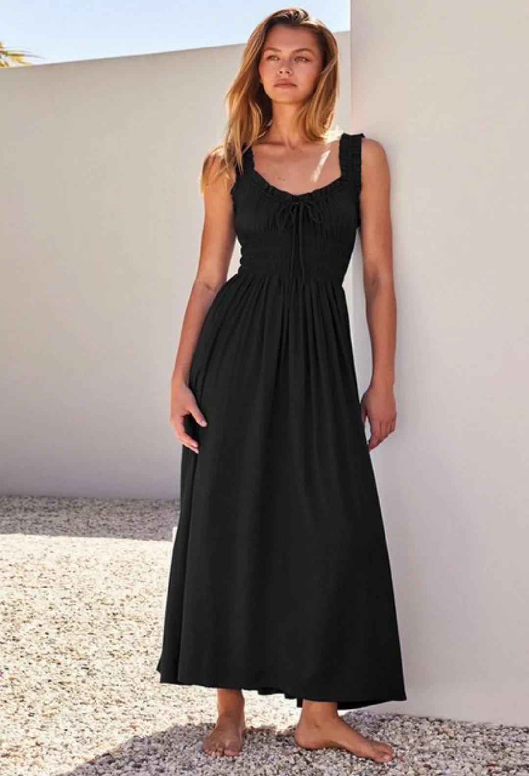 SEGUEN Sommerkleid Lässiges Kleid mit Rückenausschnitt für Frauen am Meer E günstig online kaufen