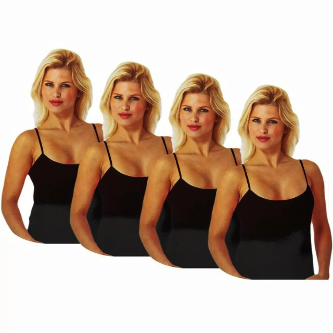 TEXEMP Spaghettitop 2 bis 6 Damen Unterhemd Top Baumwolle Tank Shirt Lady D günstig online kaufen