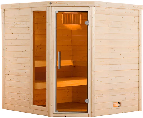 weka Sauna »Massivholzsauna TURKU 2«, Blockbohlen, Fensterelement, moderne günstig online kaufen