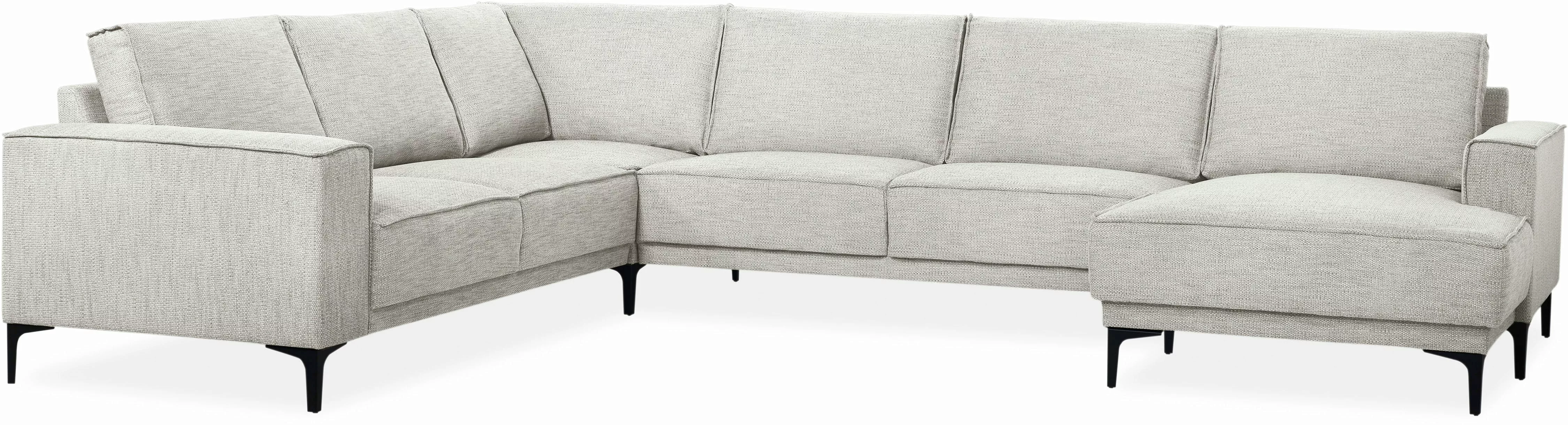 Places of Style Wohnlandschaft "XXL Sofa Oland, Struktur, Flachgewebe, Luxu günstig online kaufen