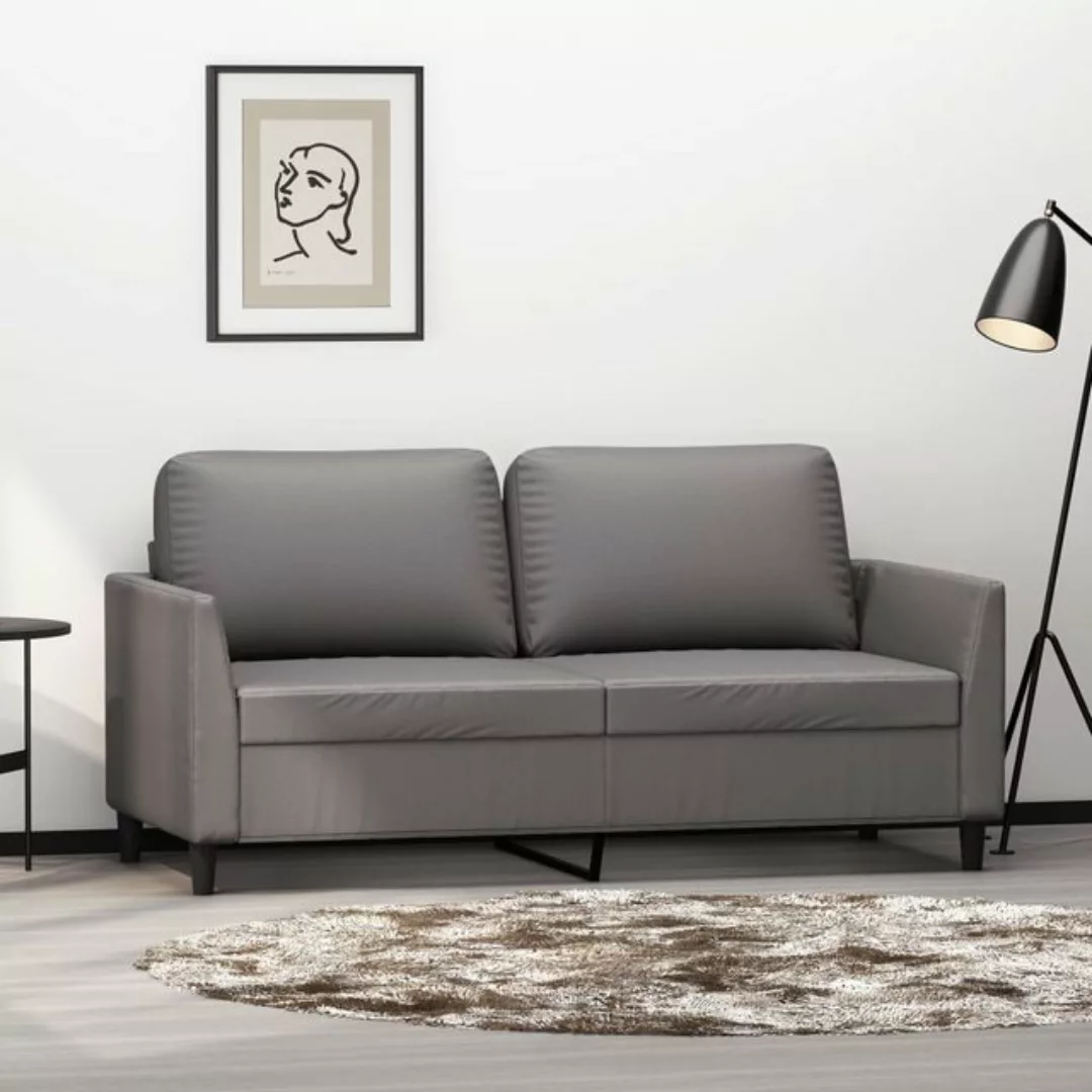 vidaXL Sofa 2-Sitzer-Sofa Grau 140 cm Kunstleder günstig online kaufen