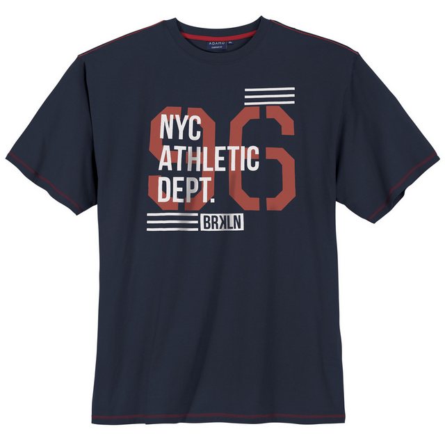 ADAMO Rundhalsshirt Adamo XXL T-Shirt navy Frontprint BRKLN günstig online kaufen