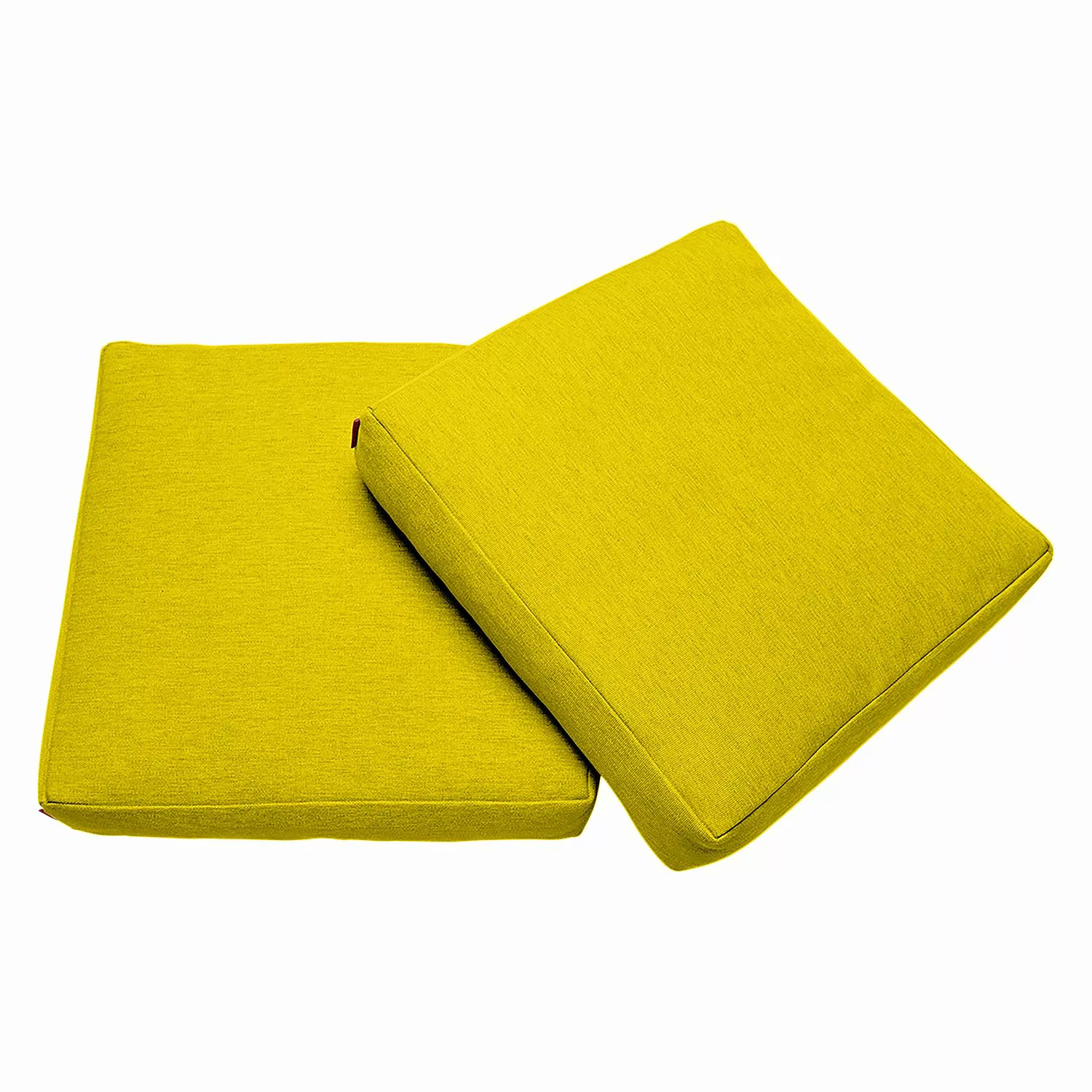 home24 Innovation Möbel Kissen Sqare Cushions Gelb Webstoff 50x11x50 cm (Bx günstig online kaufen