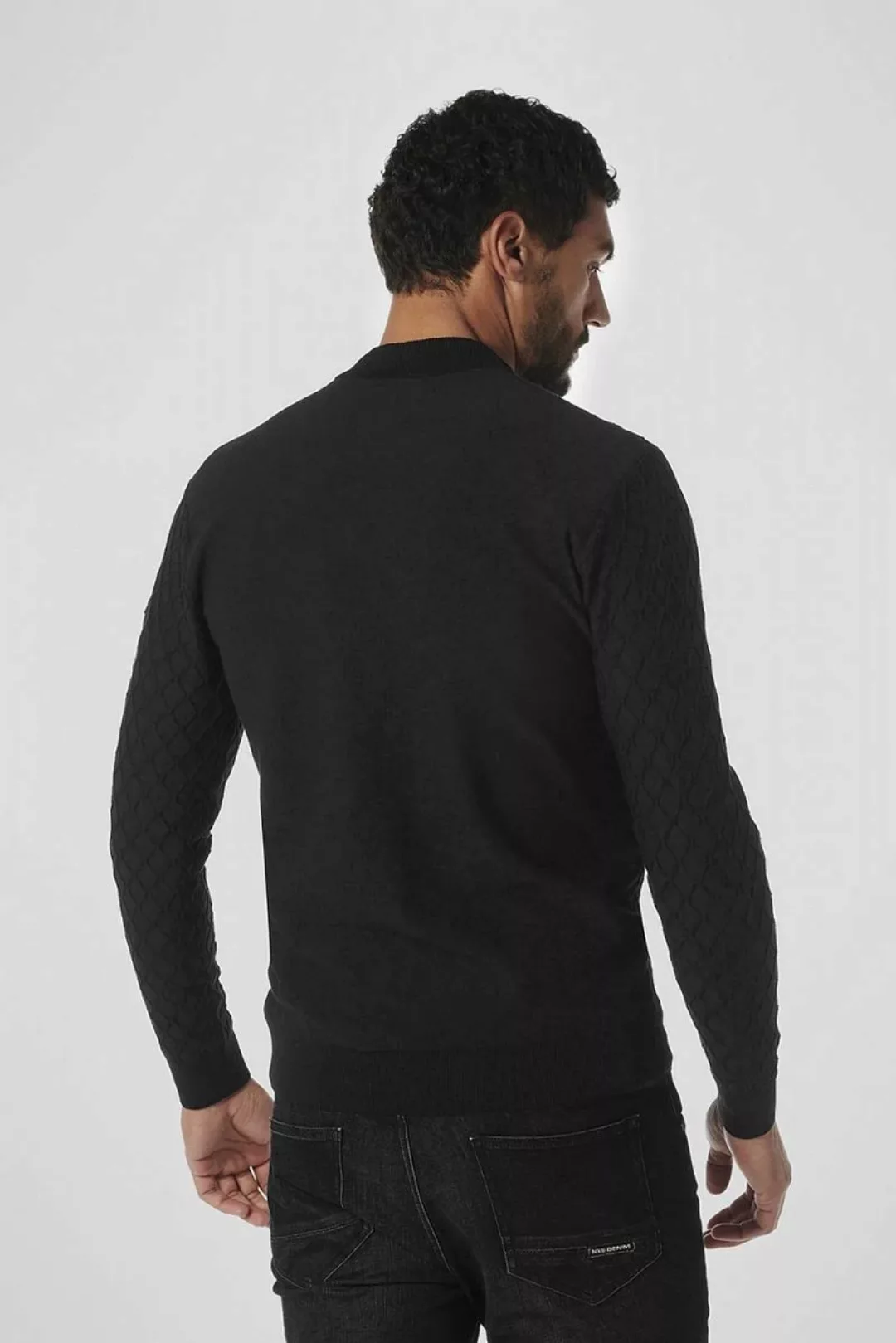 No Excess Pullover Jacquard Knitted Schwarz - Größe XXL günstig online kaufen