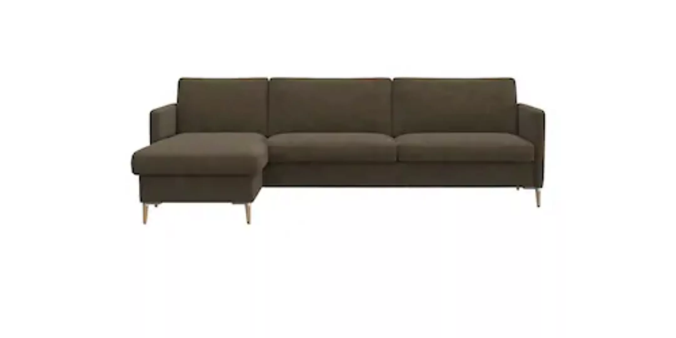 FLEXLUX Ecksofa »Fiore, L-Form«, schmale Armlehnen, Kaltschaum, Füße Alu+ E günstig online kaufen