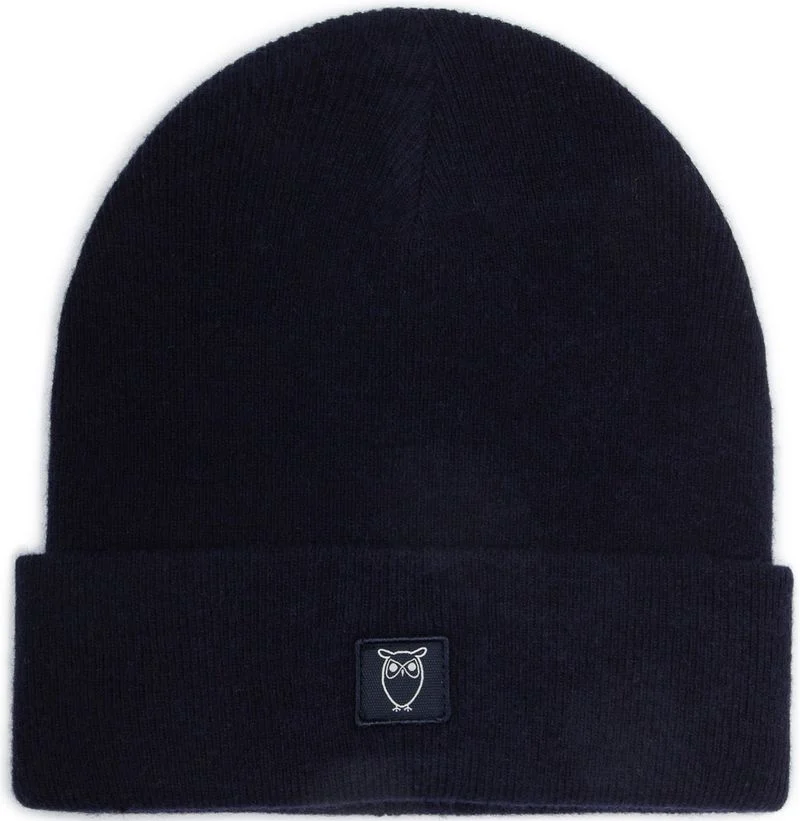 Knowledge Cotton Apparel Beanie Wolle Dunkelblau - günstig online kaufen