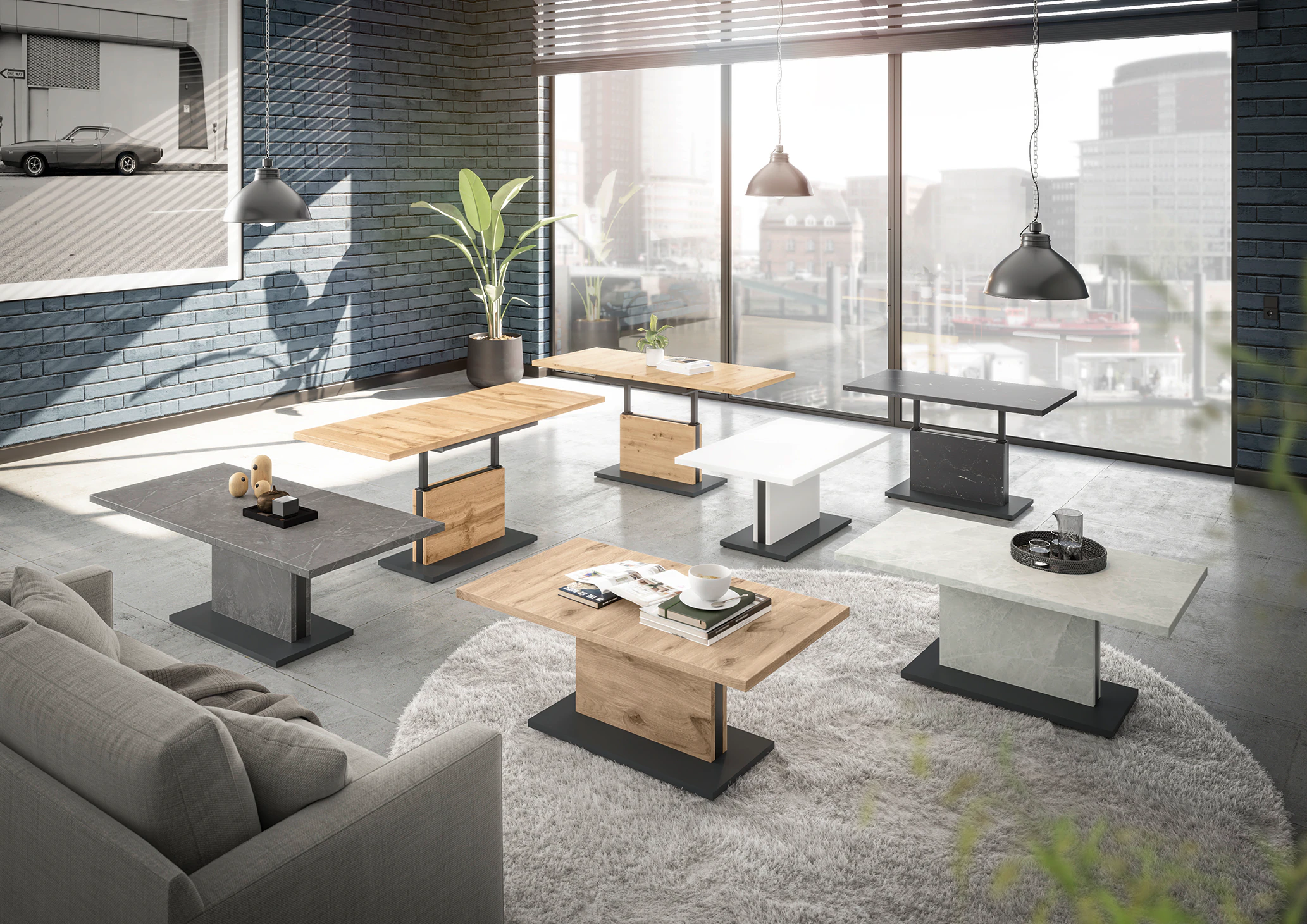 Mäusbacher Couchtisch "Lift Couchtisch", höhenverstellbar 56-75cm, Breite T günstig online kaufen
