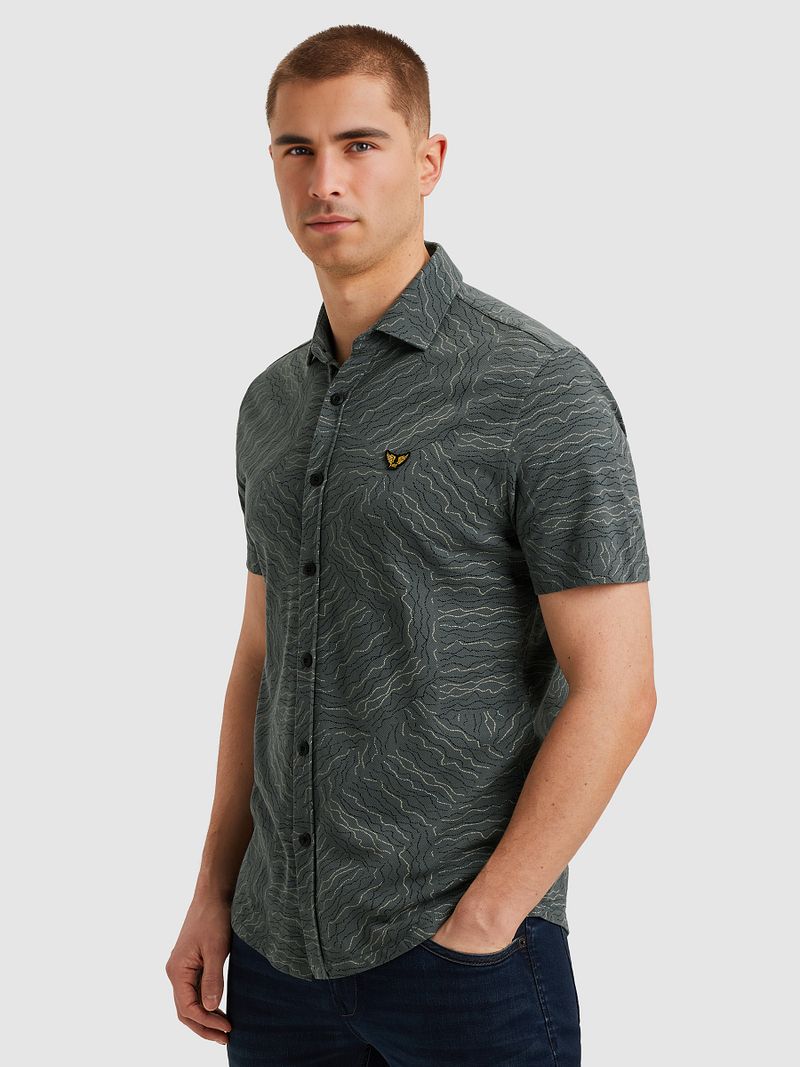 PME Legend Short Sleeve Hemd Druck Dark Slate - Größe XXL günstig online kaufen