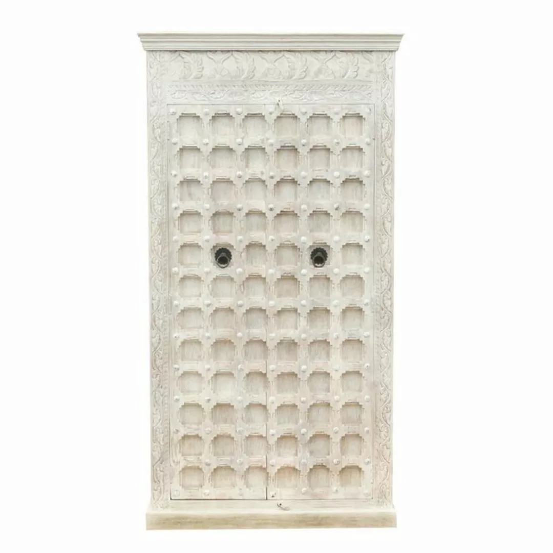 Oriental Galerie Mehrzweckschrank Weißer Schrank Khara Indien 190 cm Wohnzi günstig online kaufen