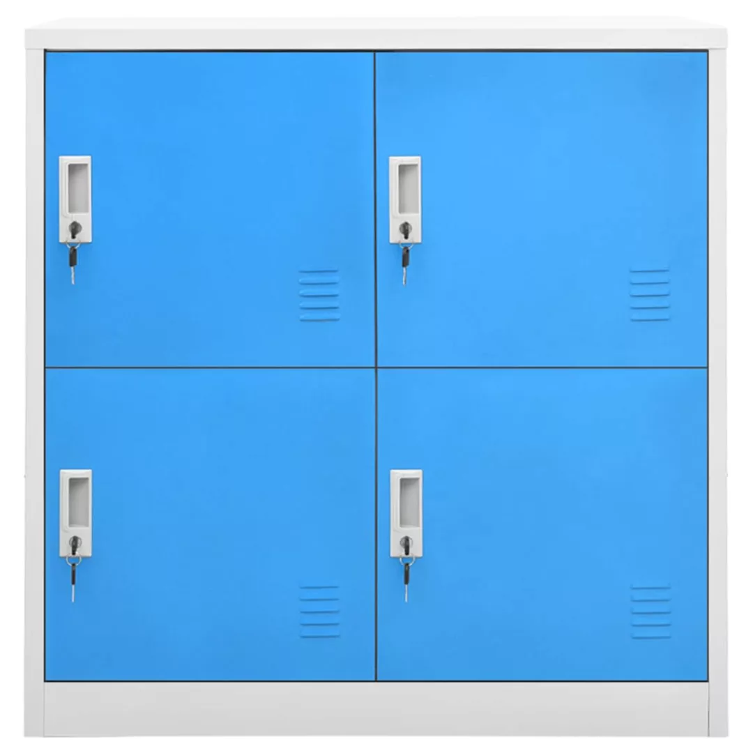 vidaXL Aktenschrank Schließfachschrank Hellgrau und Blau 90x45x92,5 cm Stah günstig online kaufen