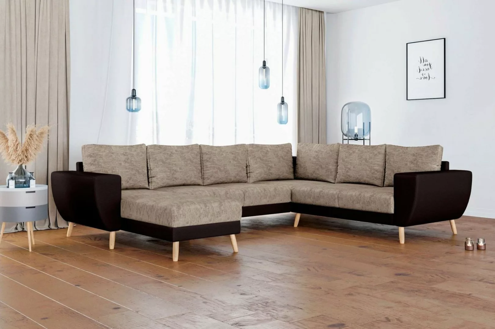 99rooms Wohnlandschaft Apollo, Sofa, U-Form, Ottomane links oder rechts bes günstig online kaufen