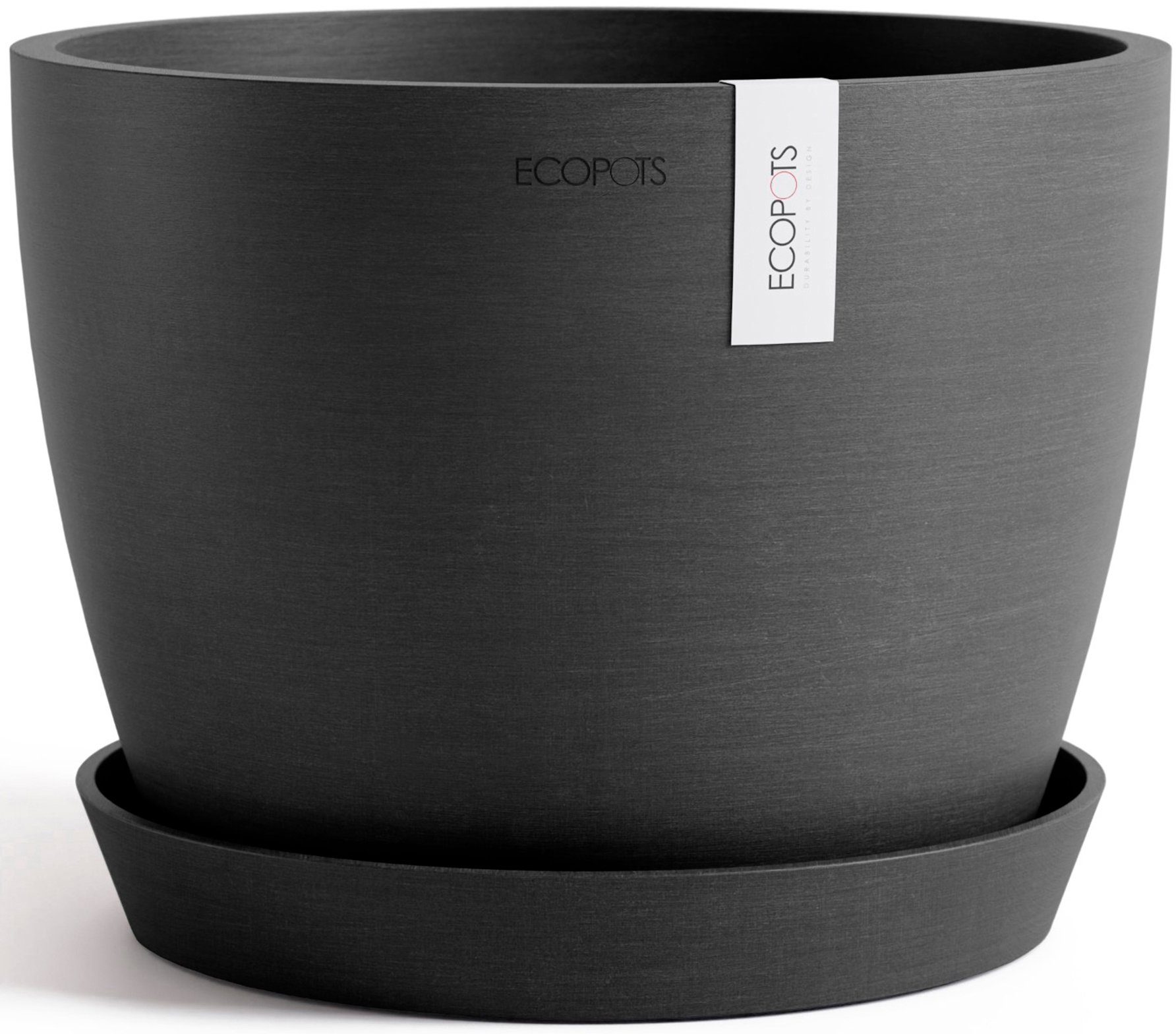 ECOPOTS Blumentopf Stockholm 24 Dunkelgrau, für günstig online kaufen