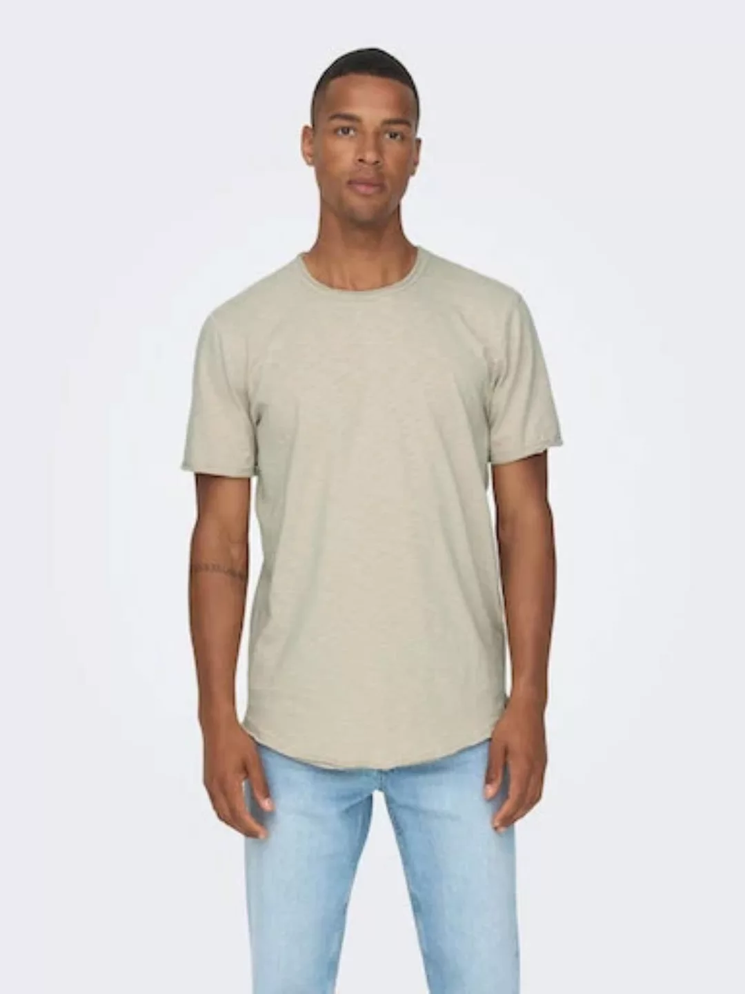 ONLY & SONS Rundhalsshirt "ONSBENNE LONGY SS TEE NF 7822 NOOS" günstig online kaufen