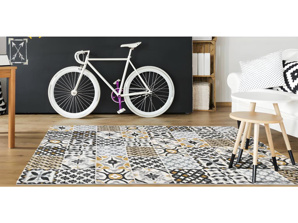 Teppich mit Fliesen-Optik - 120 x 170 cm - Mehrfarbig - ORNICO günstig online kaufen
