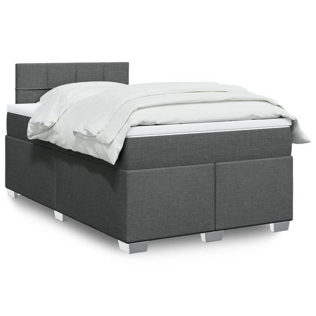 vidaXL Boxspringbett mit Matratze Dunkelgrau 120x200 cm Stoff2097683 günstig online kaufen