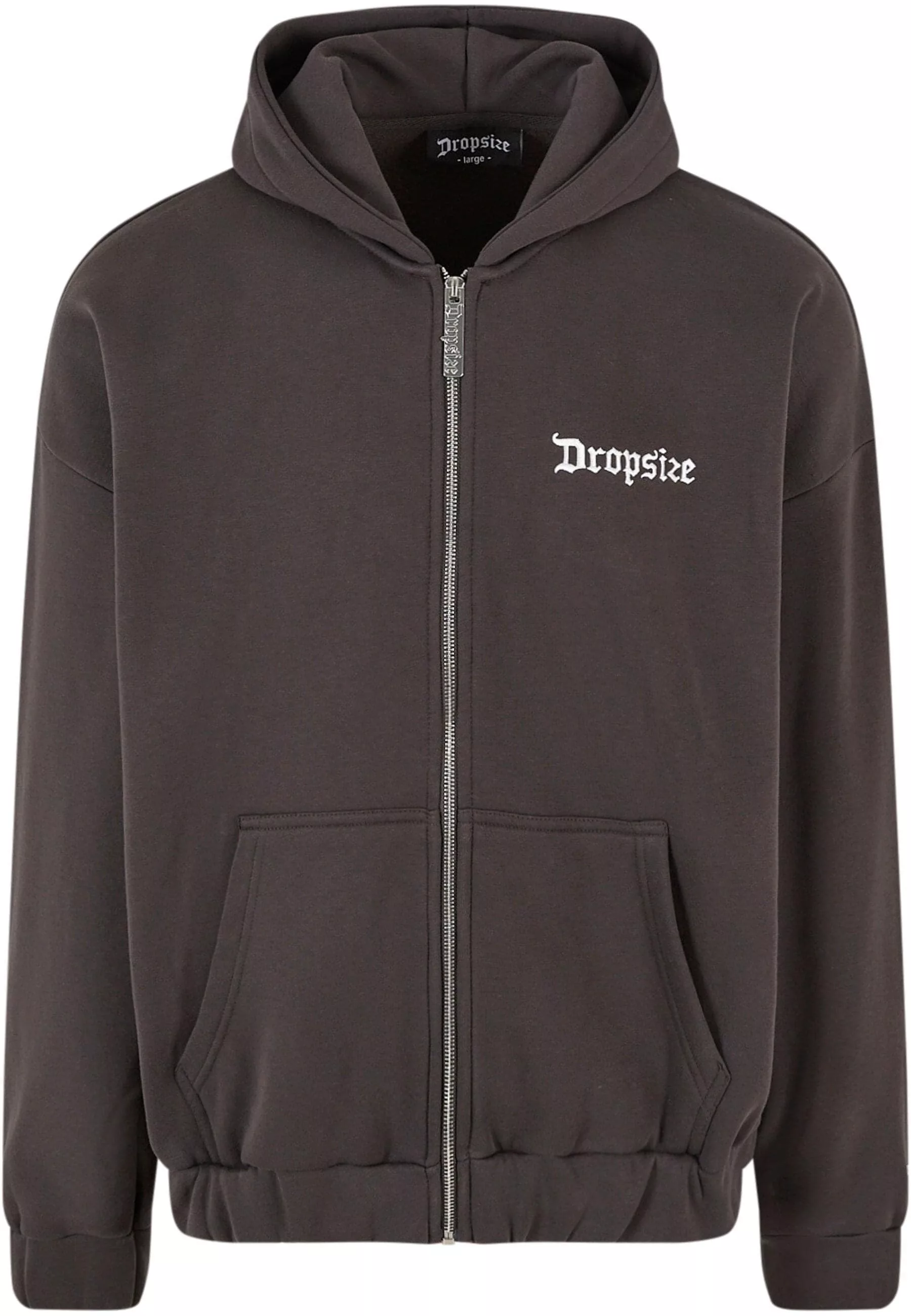 Dropsize Sweatjacke "Dropsize Herren Super Heavy Oversize Blank Zip Hoodie" günstig online kaufen