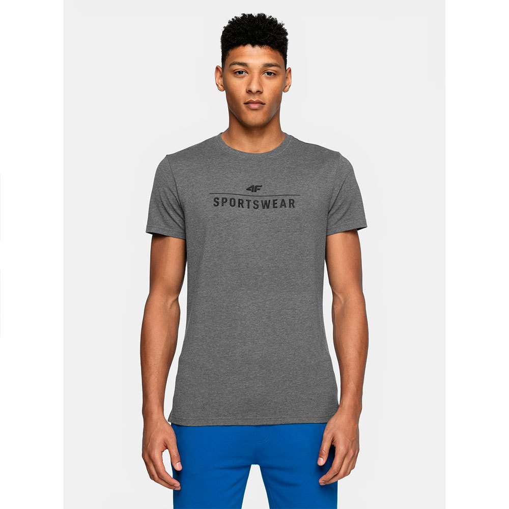 4f Kurzärmeliges T-shirt S Middle Grey Melange günstig online kaufen