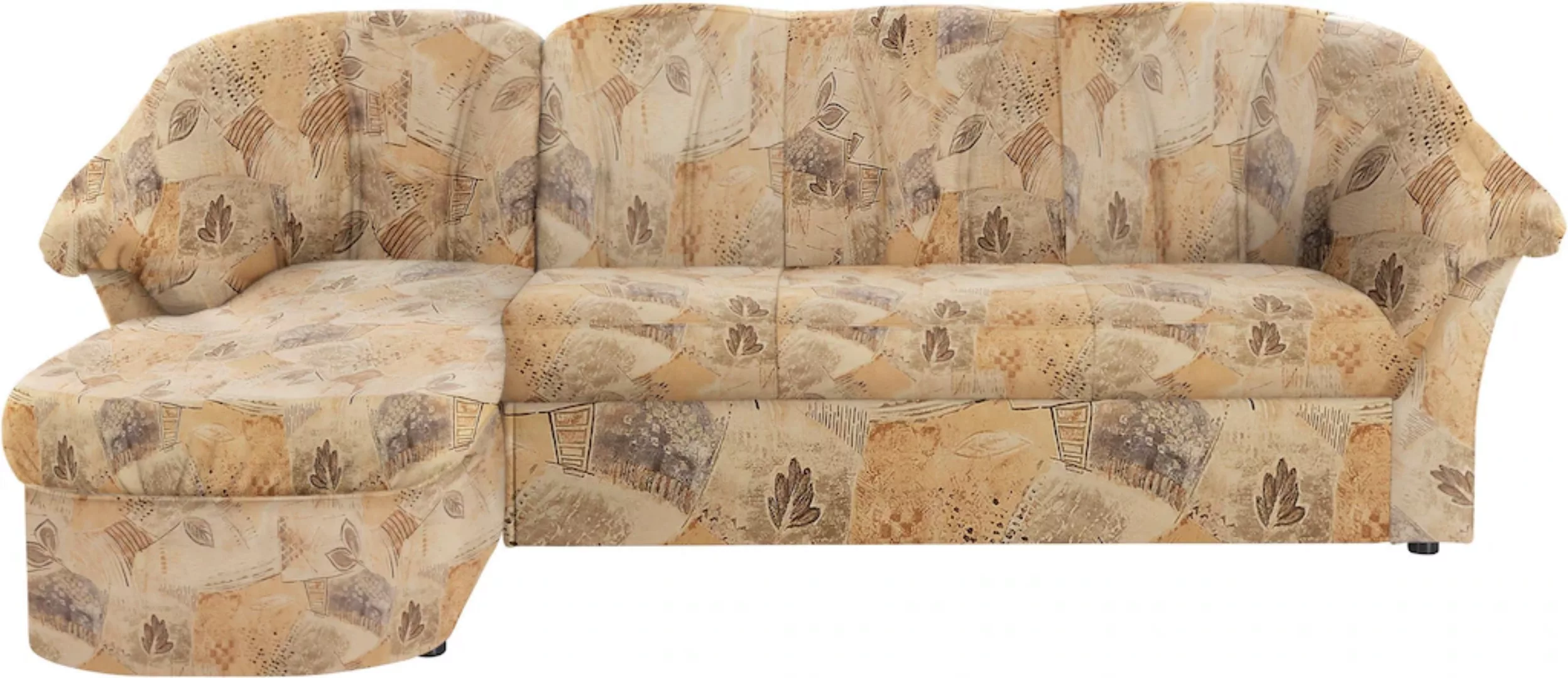 DOMO collection Ecksofa »Pegnitz, elegante Rückensteppung, kompakte Stellma günstig online kaufen