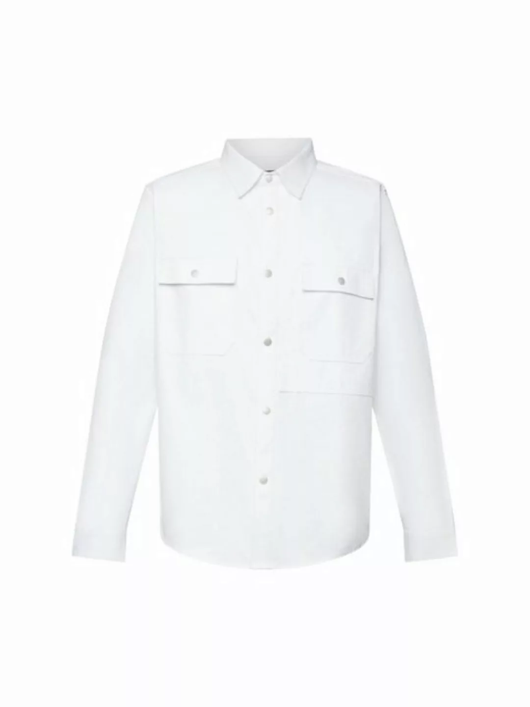 Esprit Langarmhemd Twill-Overshirt, 100 % Baumwolle günstig online kaufen