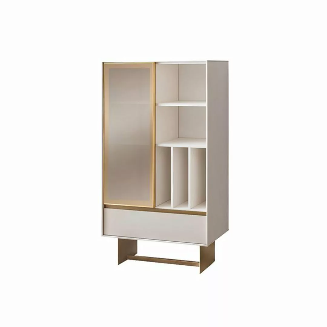 JVmoebel Vitrine Luxuriöse Wohnzimmer Beige Vitrine Designer Holzmöbel Komm günstig online kaufen