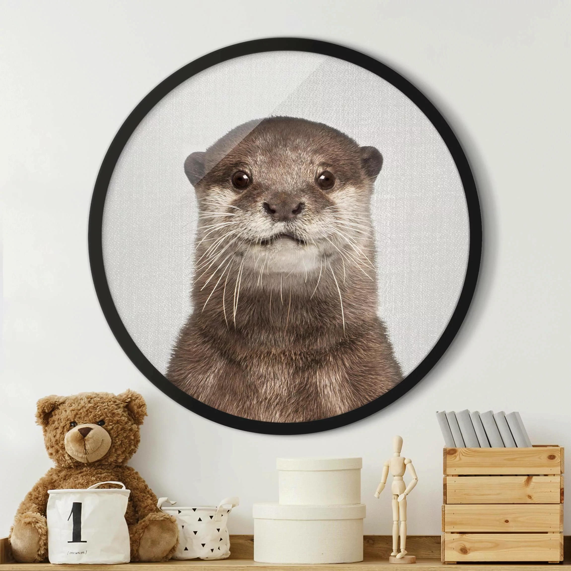 Rundes Gerahmtes Bild Otter Oswald günstig online kaufen