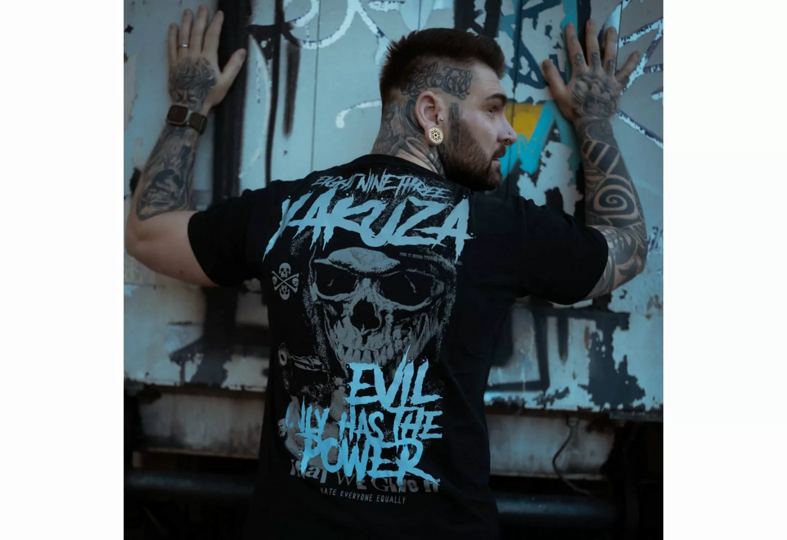 YAKUZA T-Shirt Evil Only V02 mit reflektierenden Details günstig online kaufen