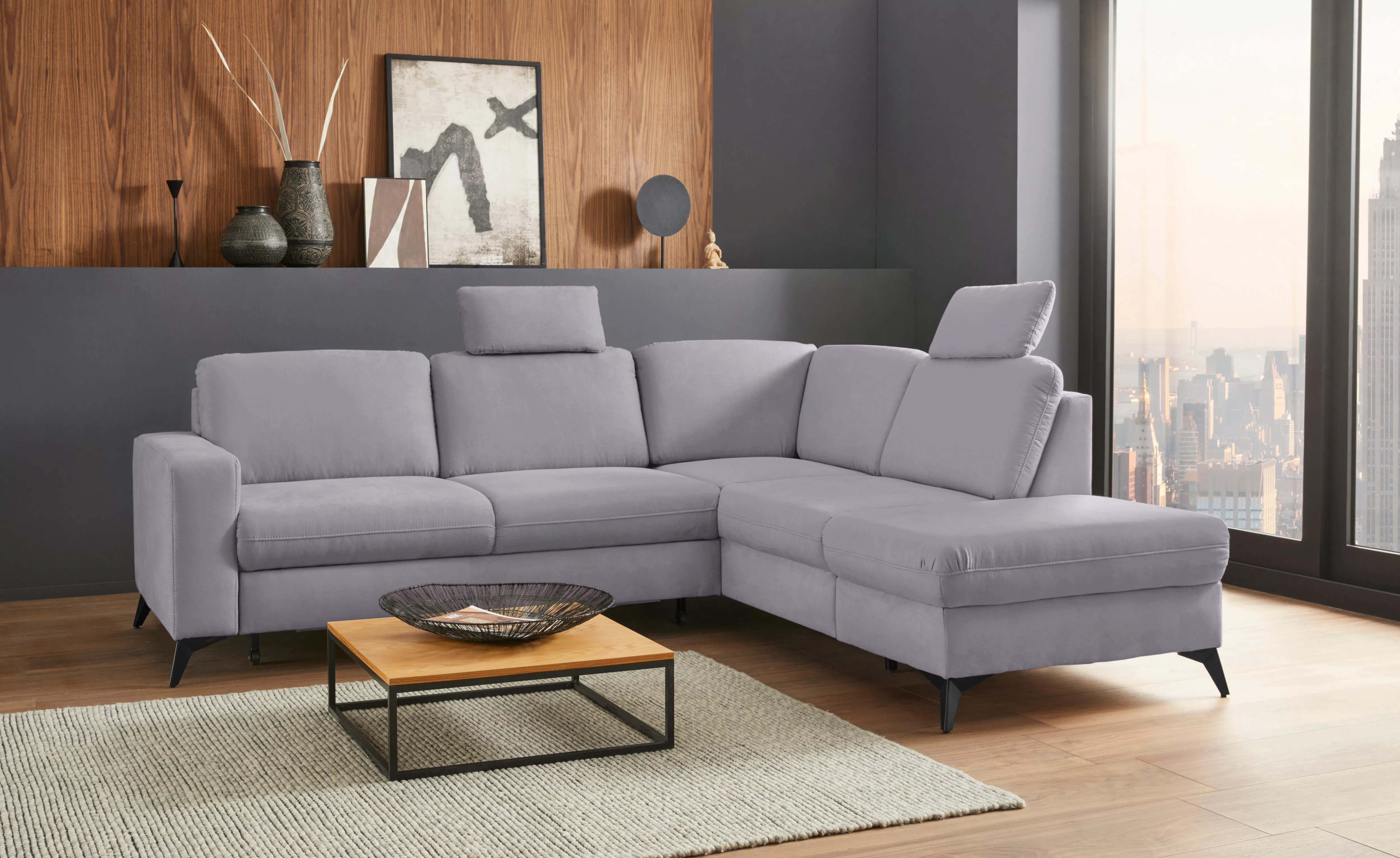 Places of Style Ecksofa "Lolland L-Form", Wahlweise mit Bettfunktion und St günstig online kaufen