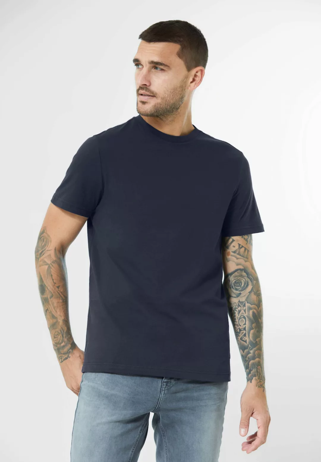 STREET ONE MEN T-Shirt, Rundhalsausschnitt günstig online kaufen