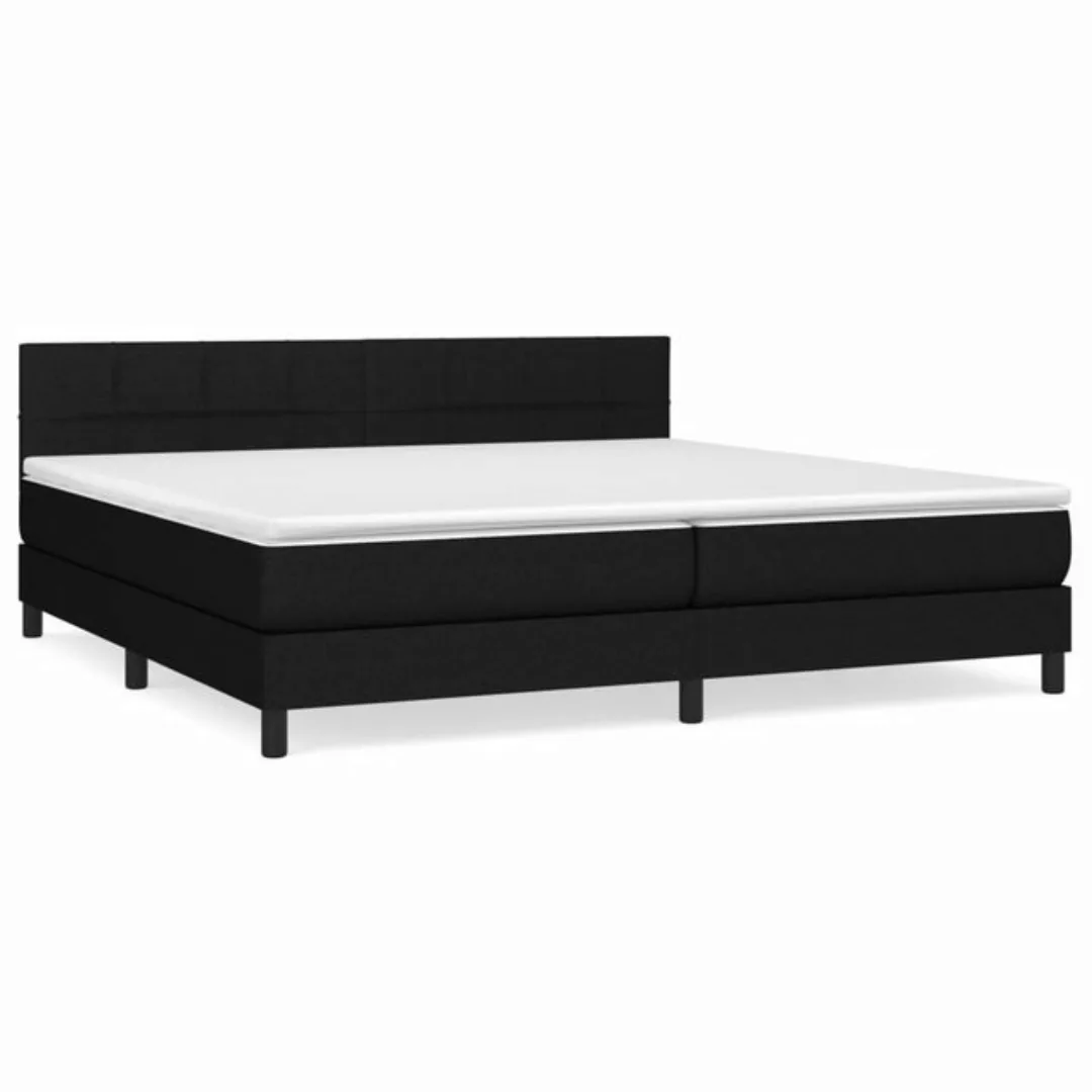 vidaXL Bettgestell Boxspringbett mit Matratze Schwarz 200x200 cm Stoff Bett günstig online kaufen