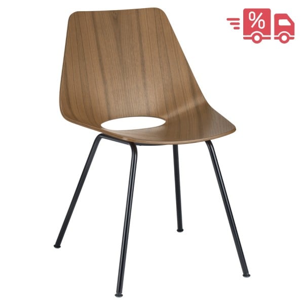 ABVERKAUF: THONET S 661 Stahlrohrstuhl | Edelholz Nussbaum | Gestell schwar günstig online kaufen