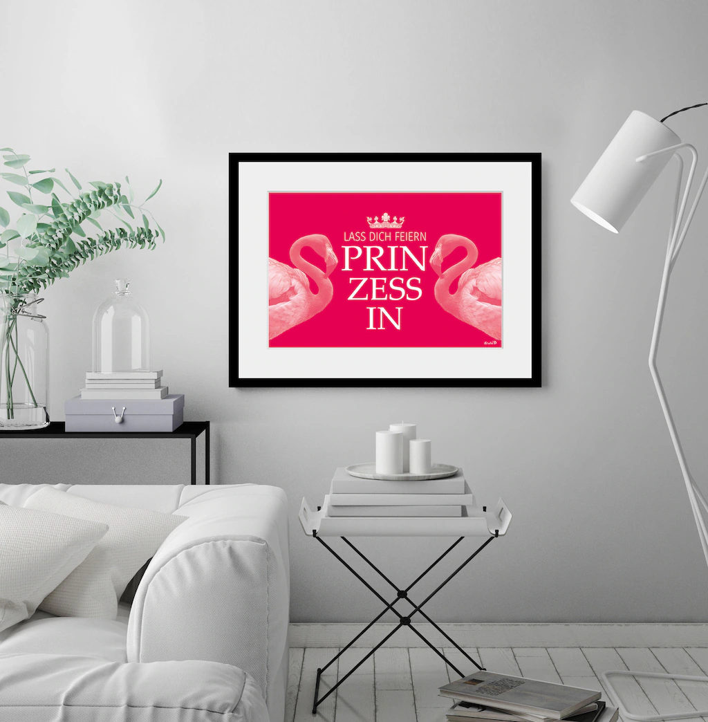 queence Bild "PRINZESSIN", (1 St.), HD Premium Poster-Druck inkl. Holzrahme günstig online kaufen