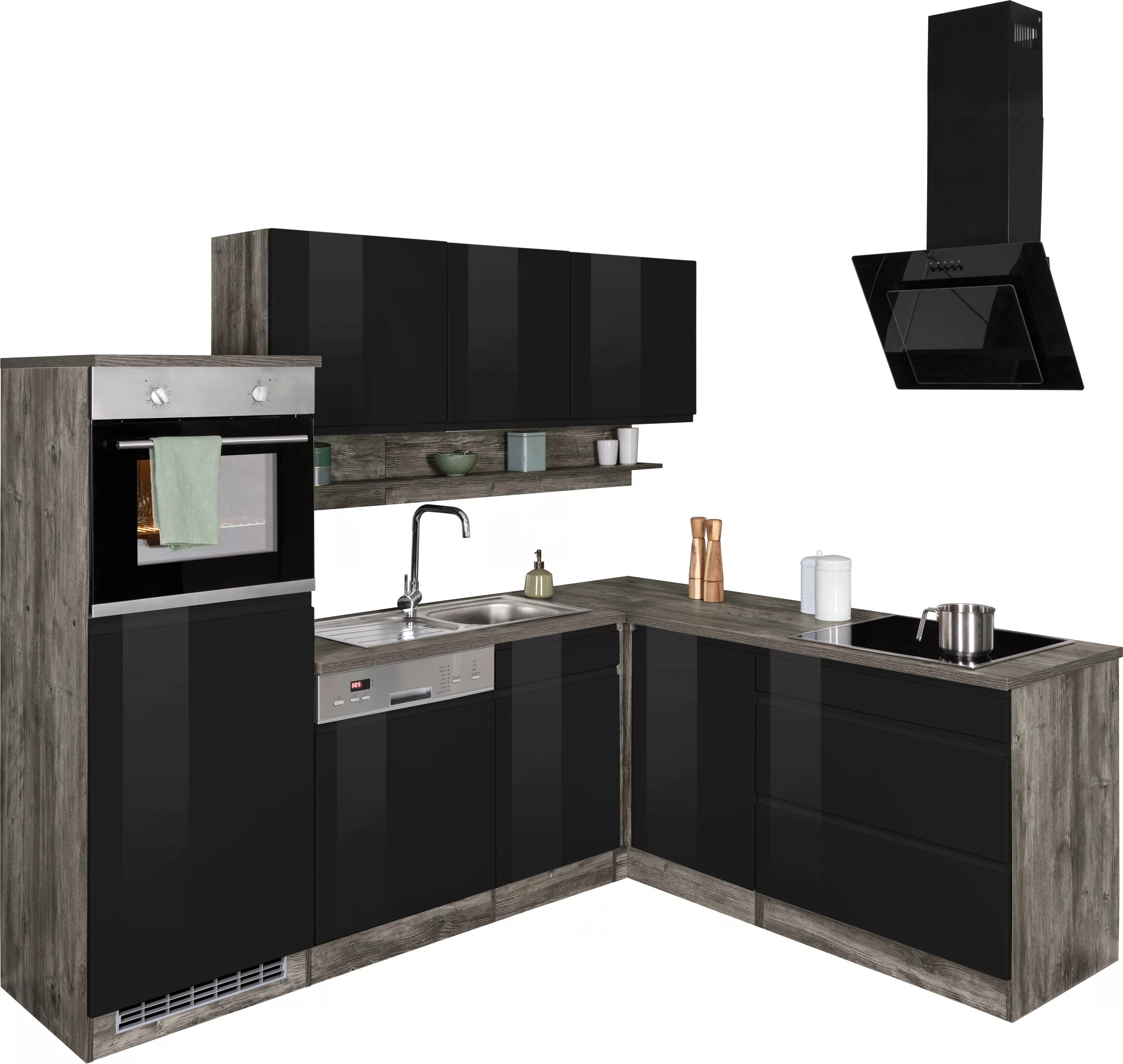 Kochstation Küche »KS-Virginia«, Stellbreite 230/190 cm, mit E-Geräten günstig online kaufen