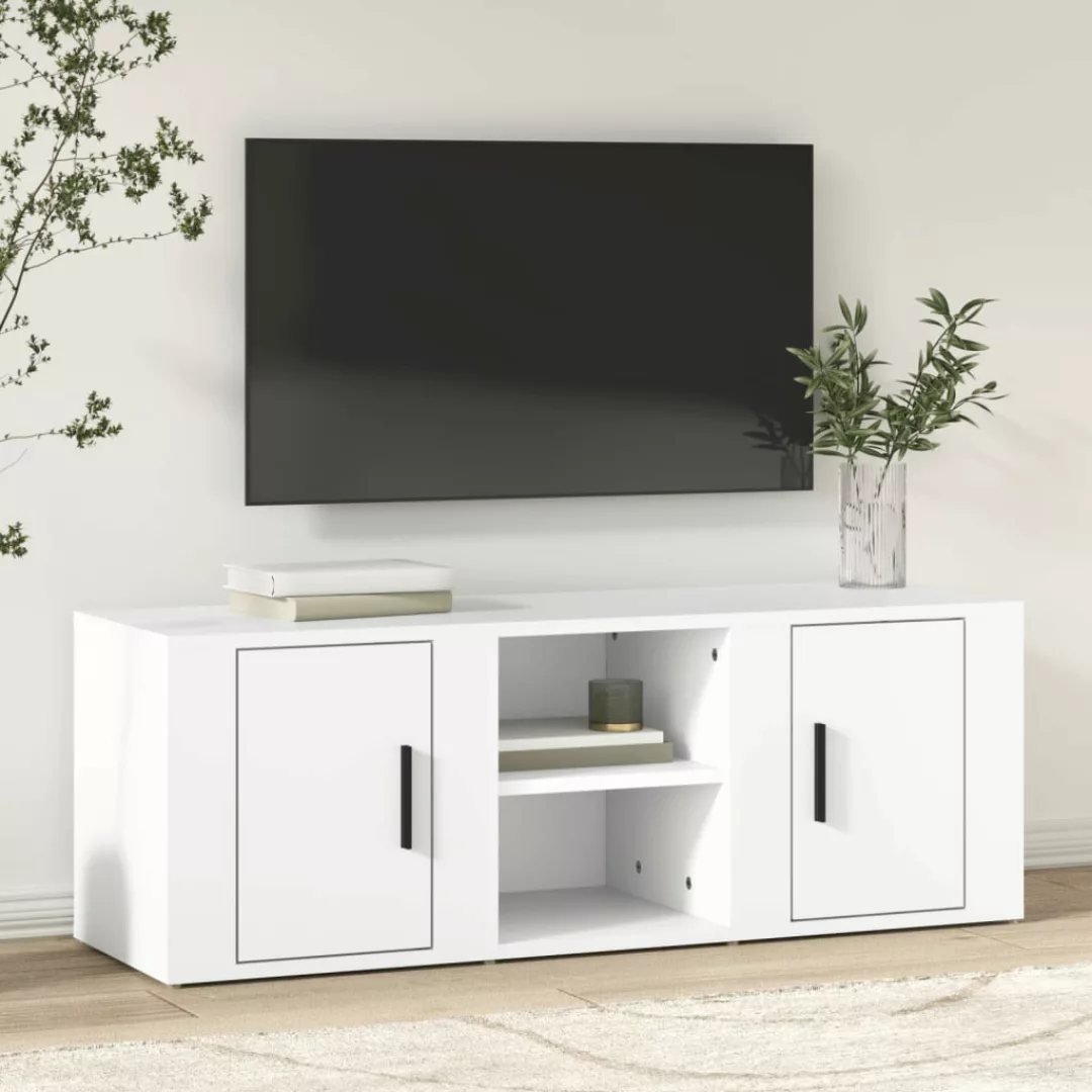 Vidaxl Tv-schrank Weiß 100x31,5x35 Cm Holzwerkstoff günstig online kaufen