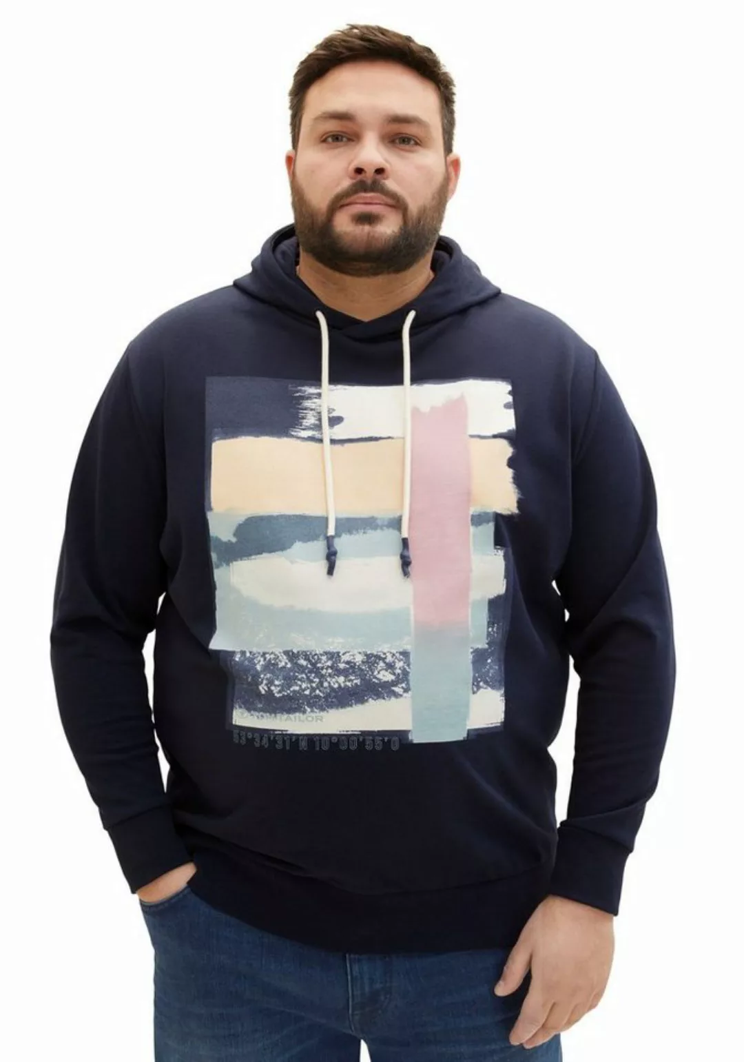 TOM TAILOR PLUS Kapuzensweatshirt mit großem Print günstig online kaufen